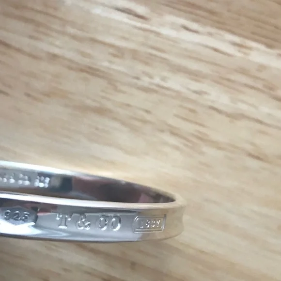 Tiffany & Co. Sterling Silver 1837 Collection Narrow Vintage Bangle Bracelet - Picture 5 of 9